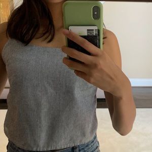 Brandy Melville Blue & White Striped Tank